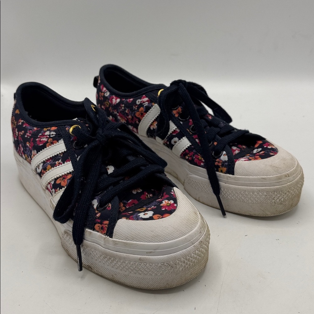 Adidas Nizza Platform Floral Lace Up Sneakers Womens Size 7
